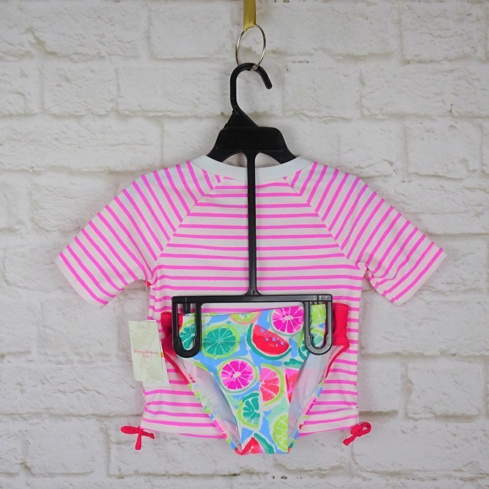 NWT Tommy Bahama Girls Rash Guard Swim Set  2T Watermelon UPF 50+ - Picture 5 of 11